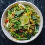 Thai peanut dressing salad