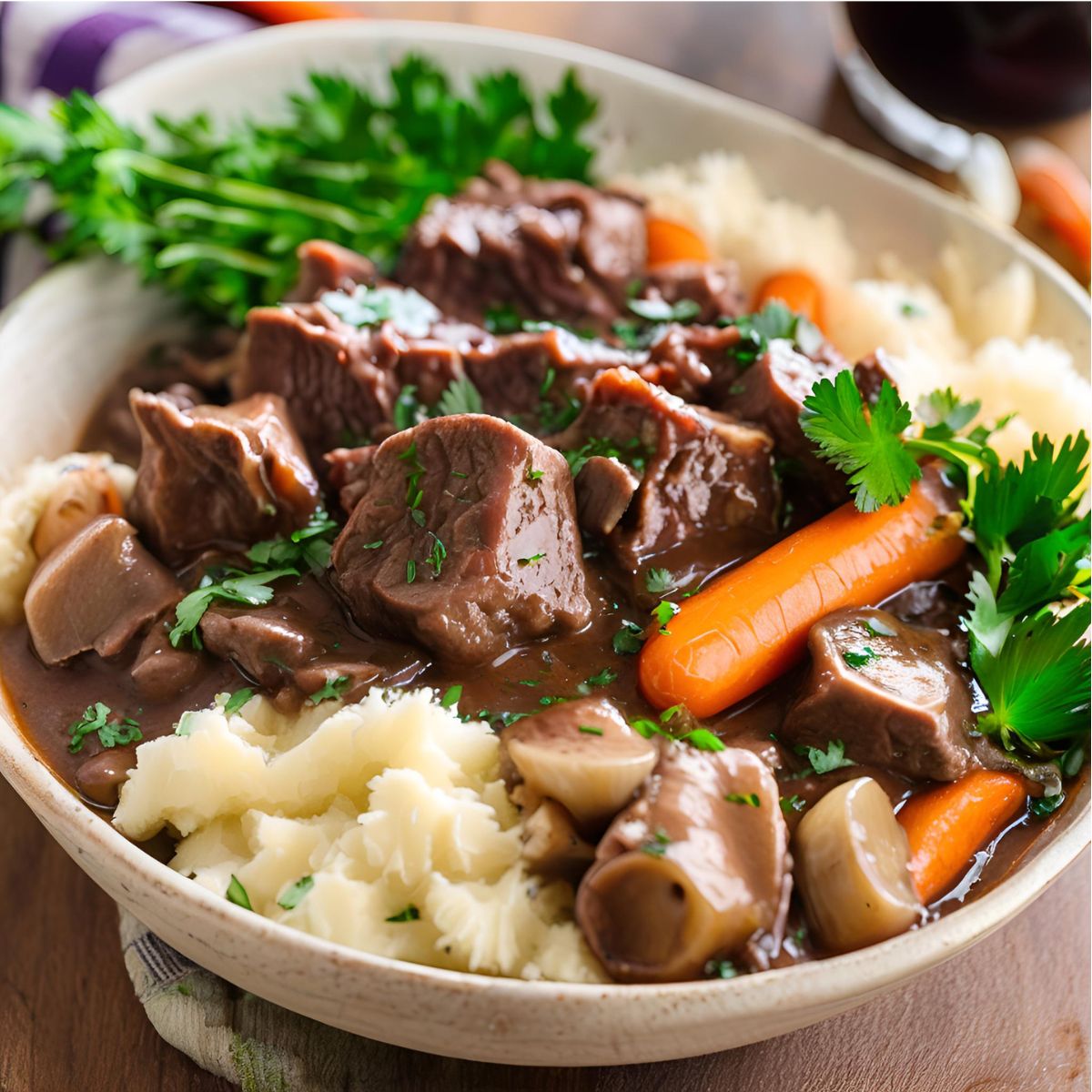 Beef Bourguignon slow cooker